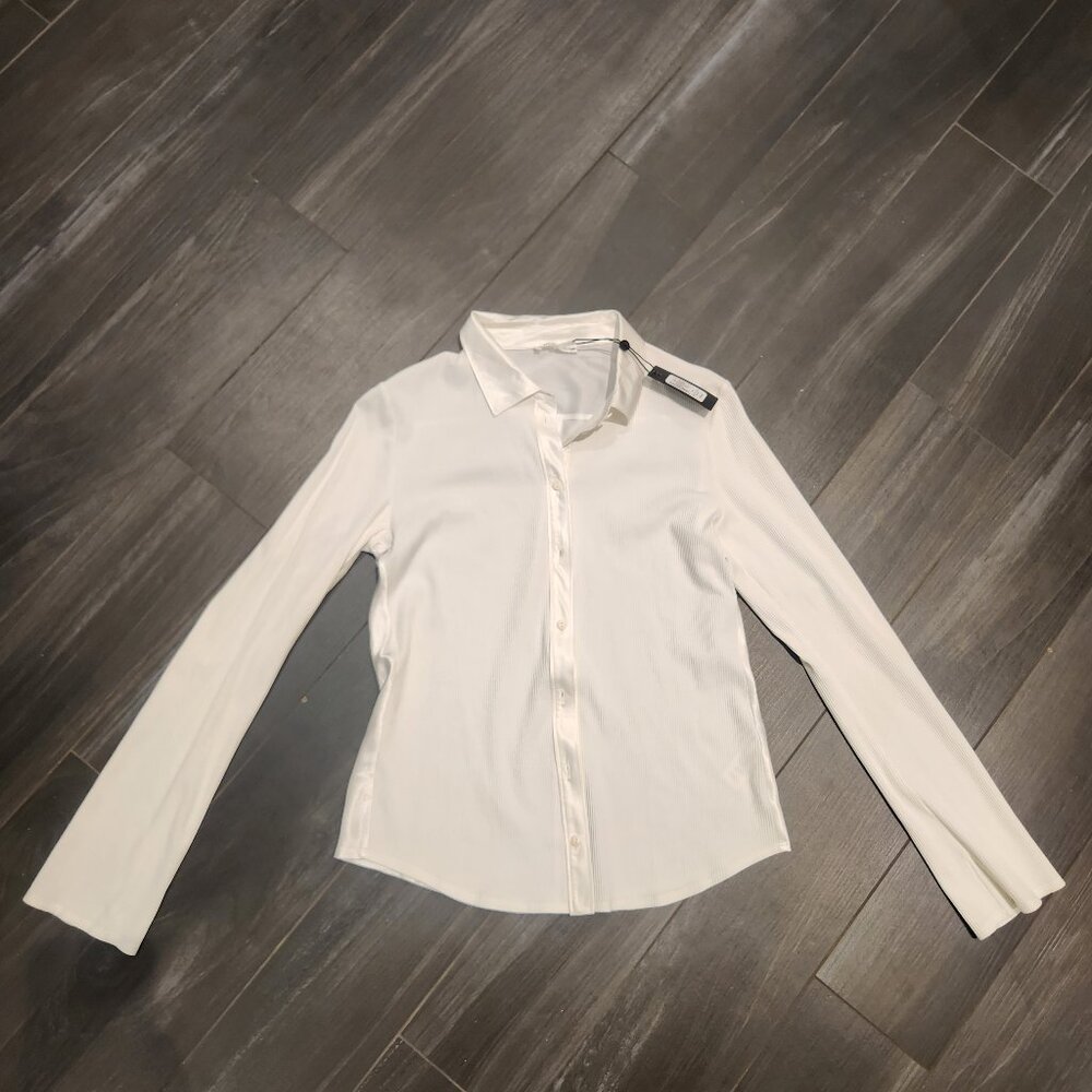 White satin shirt